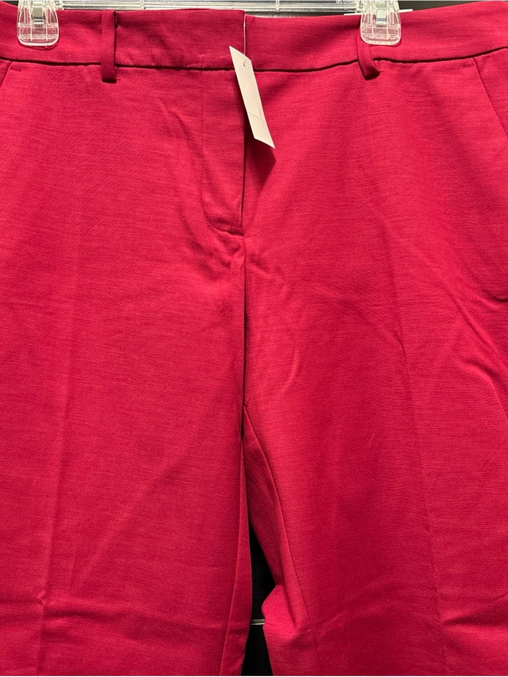 Loft The Riviera Slim Mid Rise Red Size 10 Women’s Pants Pockets Straight Leg - Picture 2 of 12